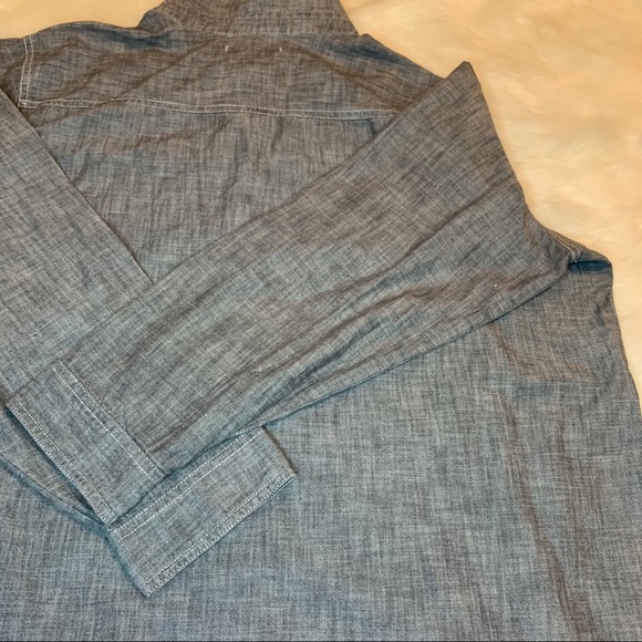 Old Navy Chambray Gray Button Down Shirt - Picture 7 of 16